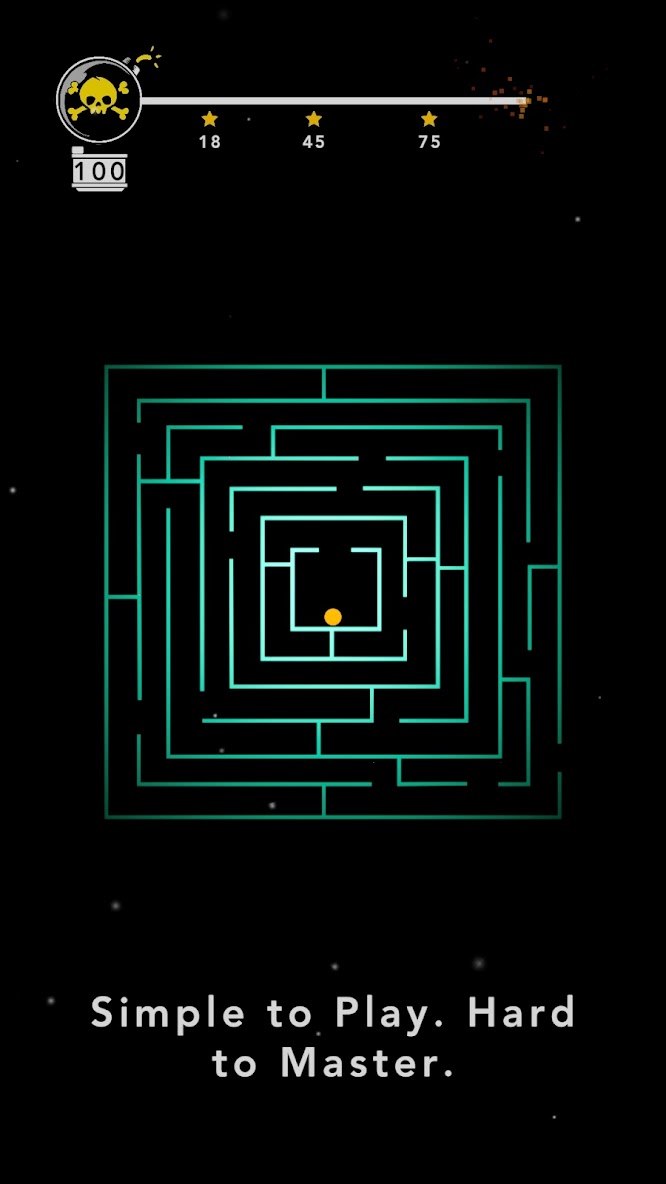 Glow Maze gameplay — teal maze, simple to play hard to master